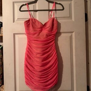 Fashion Nova Vibrant Pink Mini Dress